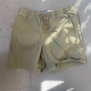 Old Navy green khaki jogger shorts